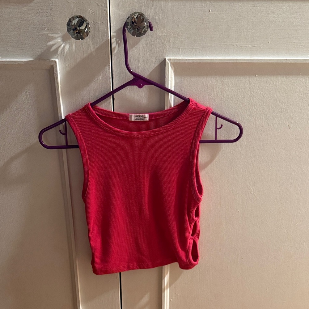 Ardene Red Sleeveless Crop Top